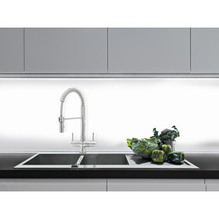 BELFRY KITCHEN Benji Pull Out Twin Lever Monobloc Tap