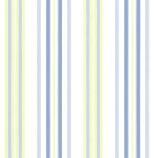 ANNIE SELKE HOME Chloe Stripe Sky/Blue Wallpaper