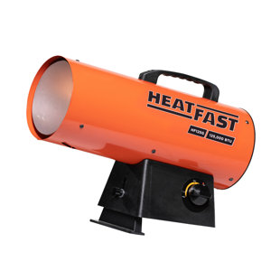HeatFast 125000 BTU Propane Utility Space Heater with Adjustable Thermostat and with Digital Display