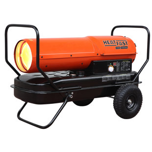 HeatFast 125000 BTU Kerosene Utility Space Heater with Adjustable Thermostat and with Digital Display
