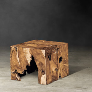 IBOLILI Solid Wood Accent Stool
