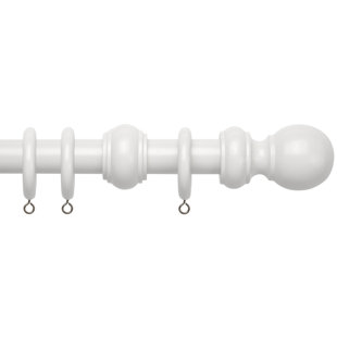 WAYFAIR BASICS™ Tartaglia Wood 2.8cm Curtain Pole Set
