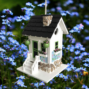 HOME BAZAAR Hatchling Series Primrose Cottage 9.75 in x 7 in x 7 in Birdhouse