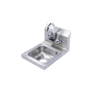 RESTAURANT SUPPLY DEPOT 16'' L x 12'' W Stainless Steel Wall Mount Handwash Station with Faucet