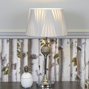 ASTORIA GRAND Goodge 56cm Table Lamp for Living Room, Bedside Buffet Lamp with Metal Base (Set of 2)