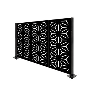 PORPORA 52'' H x 76'' W Black Metal Fencing