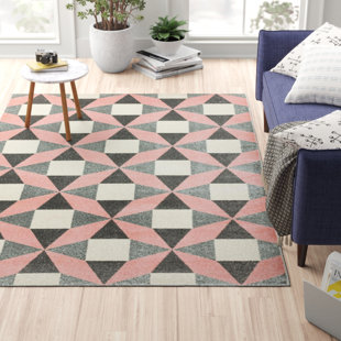 GEORGE OLIVER Banda Geometric Machine Woven Area Rug
