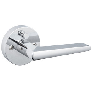 SURE-LOC HARDWARE Ridgecrest Modern Basel Privacy Door Lever with Round Rosette