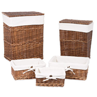 BAYOU BREEZE Decorative 5 Piece Wicker Basket Set