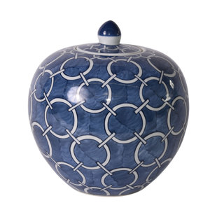 LEGEND OF ASIA Blue 11" Indoor / Outdoor Porcelain Jar