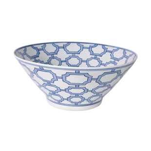 LEGEND OF ASIA Porcelain Global Inspired Decorative Bowl in Blue/White