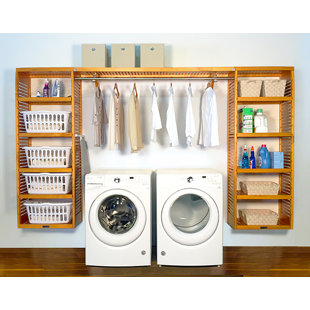 John Louis Home Premium Solid Wood Laundry Room Organizer