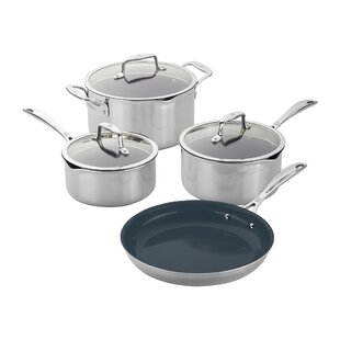 ZWILLING J.A. HENCKELS Zwilling Clad CFX 7-piece Stainless Steel Ceramic Nonstick Cookware Set