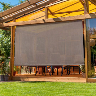 SYMPLE STUFF Hillhouse Semi-Sheer Outdoor Roller Shade