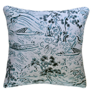 SALLIEDUNCANDESIGNS Toile Sunbrella® Throw Pillow