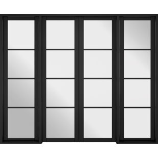 LPD DOORS Soho Clear Glazed Primed Black Internal Door W8