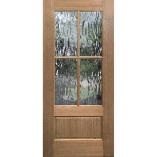 KNOCKETY Unfinished Mahogany Wood Slab Front Entry Door