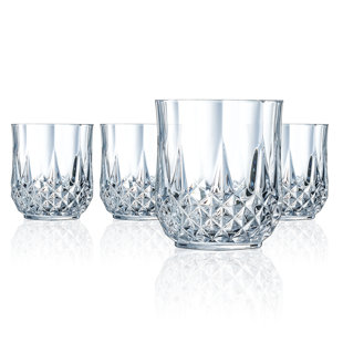 Eclat By Cristal D'Arques Longchamp 4 - Piece 10.75oz. Lead Free Crystal Whiskey Glass Glassware Set (Set of 4)