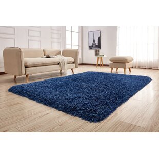 RUG FACTORY PLUS Crystal Handmade Tufted Cotton Navy Area Rug