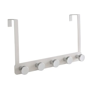 ELLE DECOR Iron Over-the-Door 5 - Hook Coat Rack