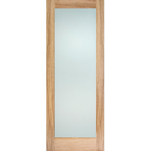 LPD DOORS Pattern 10 1L Frosted Glazed Unfinished Oak Internal Door