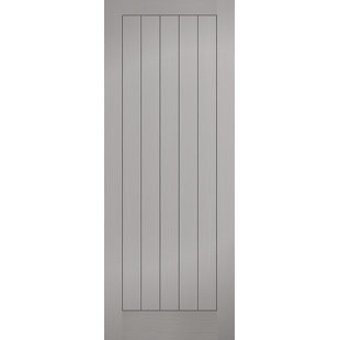 LPD DOORS Textured Vertical 5P Grey Internal Door