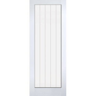 LPD DOORS Textured Vertical 1L Glazed White Internal Door