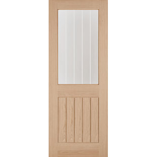 LPD DOORS Belize Glazed Unfinished Oak Internal Door