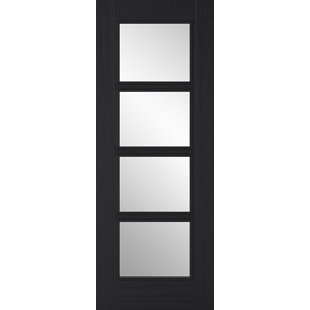 LPD DOORS Vancouver 4L Clear Glazed Black Internal Door