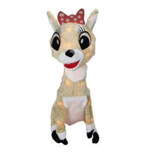 NORTHLIGHT SEASONAL Rudolph The Red Nosed Reindeer Clarice Christmas Lighted Display