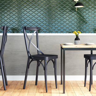 BFM SEATING Solid Wood Cross Back Side Chair