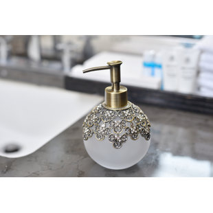 DECOZEN Glass Liquid Soap Dispenser 11.5 Oz