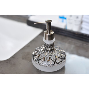 DECOZEN Glass Soap Dispenser 12.5 Oz