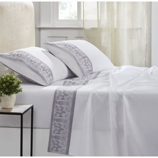 ORCHID LUX HOME Promenade 100% Cotton Sateen Sheet Set