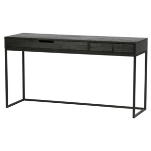 WOOOD Silas Solid Wood Top Metal Base Writing Desk