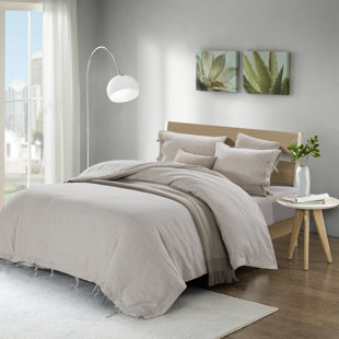 MEADOWPARK Stone Washed Pure Linen Duvet Cover Set