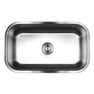 KINGSMAN HARDWARE 31.5'' L Undermount Single Bowl Stainless Steel Kitchen Sink