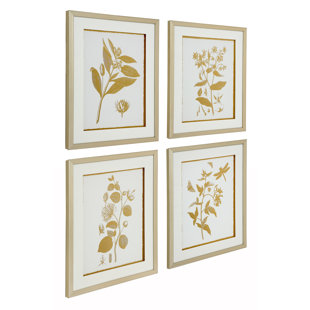 MINDY BROWNES Summer - 4 Piece Single Picture Frame Print Set on Plastic / Acrylic