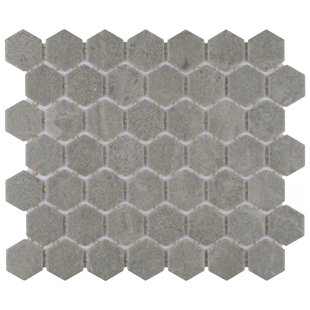 MEROLA TILE Liverpool Series Hex 10 " x 11-3/8 " Ceramic Mosaic Floor and Wall Tile