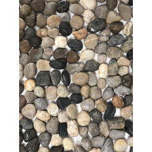 FUSTONE Mixed Pebble Random Sized Natural Stone Mosaic Wall & Floor Tile