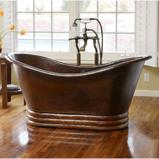 NOVATTO Adamo 66" x 33" Pedestal Soaking Bathtub