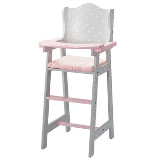 Olivia's Little World Wooden Baby Doll High Chair