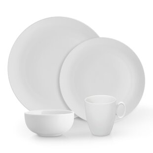 VISTA ALEGRE Broadway 16 Piece Porcelain China Dinnerware Set - Service for 4