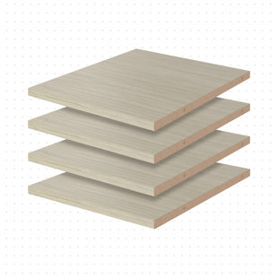 DOTTED LINE™ Grid Manufactured Wood Shelving (Set of 4)