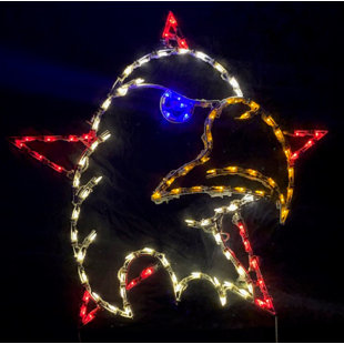 LORI'S LIGHTED D'LITES Eagle in Star Patriotic Holiday Lighted Display