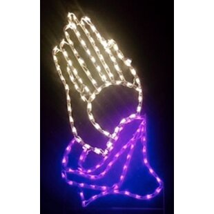 LORI'S LIGHTED D'LITES Praying Hands Religious Holiday Lighted Display