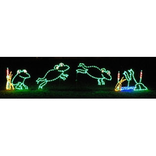 LORI'S LIGHTED D'LITES Animated Jumping Frogs Set Holiday Lighted Display