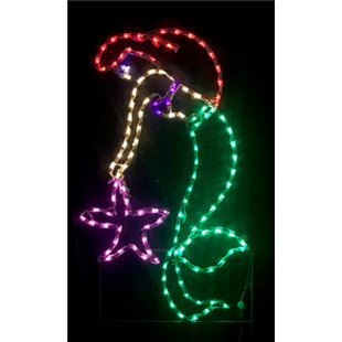 LORI'S LIGHTED D'LITES Mermaid with Starfish Nautical Holiday Lighted Display