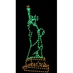 LORI'S LIGHTED D'LITES Statue of Liberty Patriotic Holiday Lighted Display