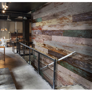 NINTH & VINE 5.75" x 45" Peel and Stick Reclaimed Wood Wall Paneling